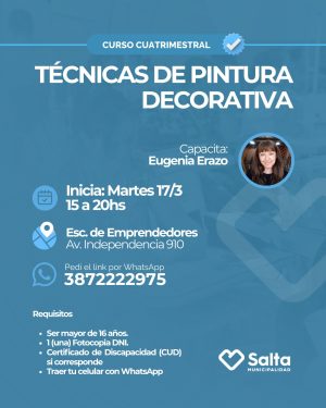Curso cuatrimestral: Técnicas de pintura decorativa - 17/03/2026