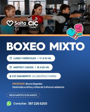 BOXEO MIXTO- CIC SAN BENITO- PROFESOR: BRUNO SEPEDEZ