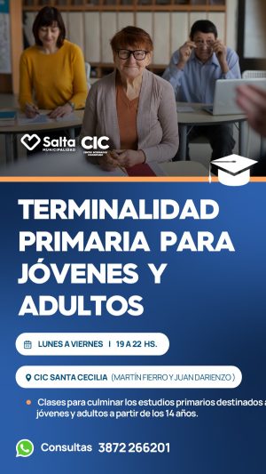 TERMINALIDAD PRIMARIA PARA JOVENES Y ADULTOS - CIC SANTA CECILIA