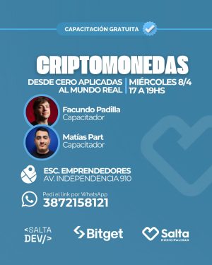 Criptomonedas: Desde cero aplicadas al mundo real - 08/04/2026