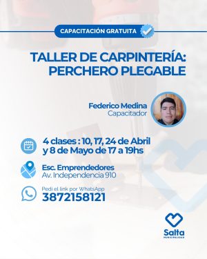 Taller de carpintería: perchero plegable - 10/04/2026