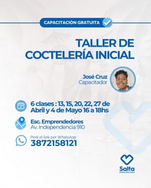 Taller de coctelería inicial COM 1 - 13/04/2026
