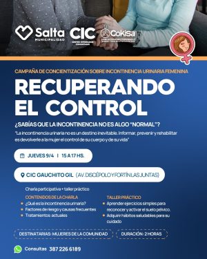 Recuperando el Control: Taller sobre Incontinencia Urinaria femenina - CIC Gauchito Gil