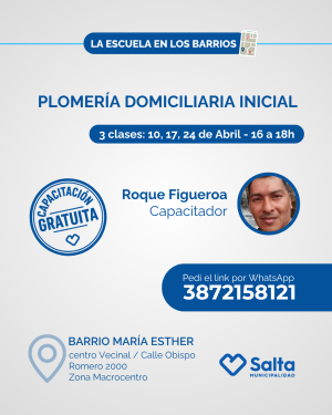 Plomería domiciliaria inicial - 10/04/2026