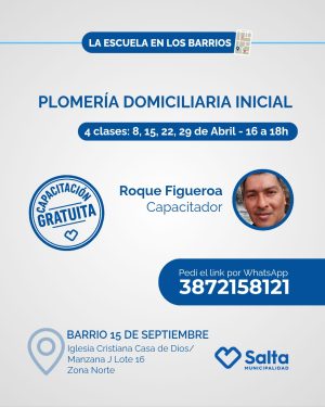 Plomería domiciliaria inicial - 08/04/2026