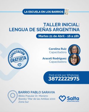 Taller inicial: Lengua de Señas Argentina - 21/04/2026