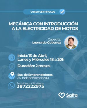 Mecánica con introducción a la electricidad de motos - 13/04/2026