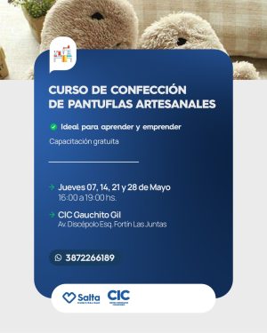 Curso de confección de Pantuflas Artesanales - CIC Gauchito Gil