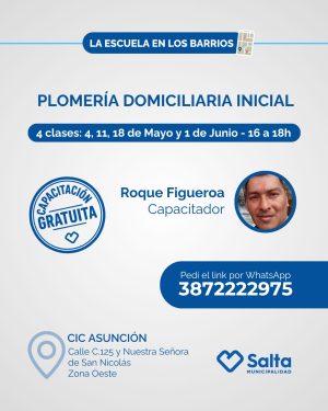 Plomería domiciliaria inicial - 04/05/2026