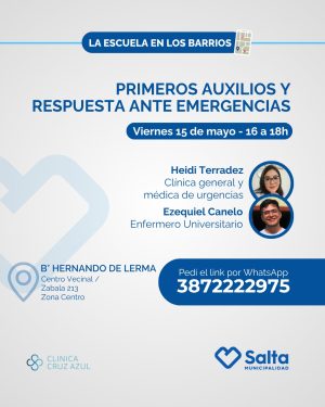 Primeros auxilios y respuesta ante emergencias - 15/05/2026