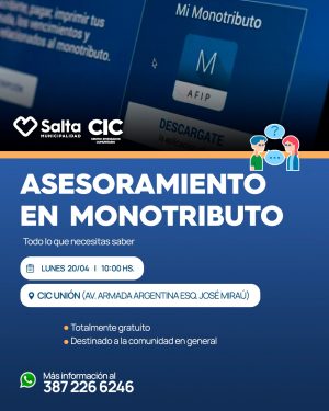 ASESORAMIENTO EN MONOTRIBUTO - CIC UNIÓN