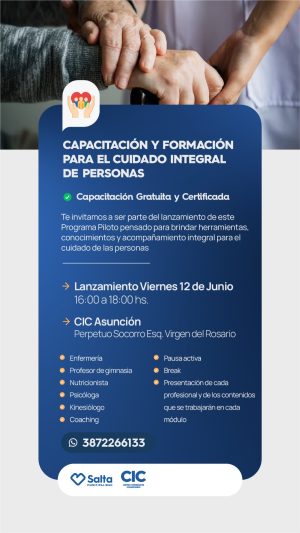 CAPACITACION Y FORMACION PARA EL CUIDADO INTEGRAL DE PERSONAS