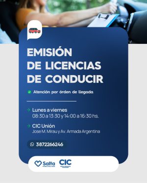 EMISIÓN DE LICENCIAS DE CONDUCIR - TRÁNSITO - CIC UNIÓN