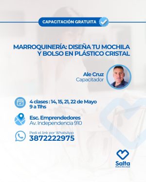 Marroquinería: Diseñá tu mochila y bolso en plástico cristal - 14/05/2026