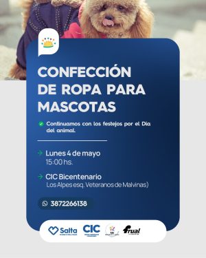Confeccion de ropas de mascotas en CIC Bicentenario