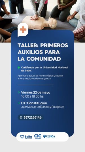 TALLER PRIMEROS AUXILIOS PARA LA COMUNIDAD - CIC CONSTITUCIÓN