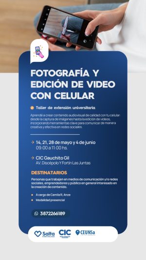 Fotografía y Edición de Video con celular - CIC Gauchito Gil