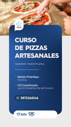 CURSO DE PIZZAS ARTESANALES- CIC CONSTITUCIÓN