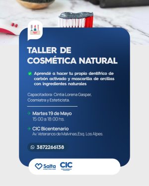 Taller de Cosmética Natural en CIC Bicentenario
