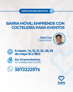 Barra móvil: emprendé con coctelería para eventos - 14/05/2026