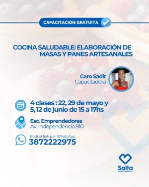 Cocina saludable: Elaboración de masas y panes artesanales - 22/05/2026