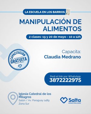 Manipulación de alimentos - 19/05/2026