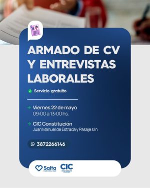 Armado de CV  y entrevistas laborales