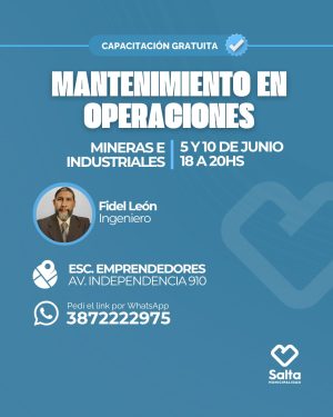 Mantenimiento en operaciones mineras e industriales - 05/06/2026