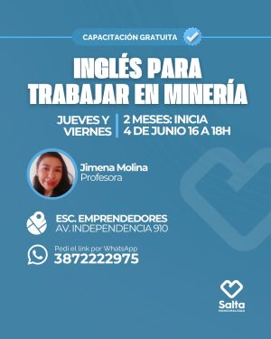 Inglés para trabajar en minería - 04/06/2026