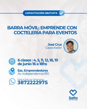 Barra móvil: emprendé con coctelería para eventos - 04/06/2026