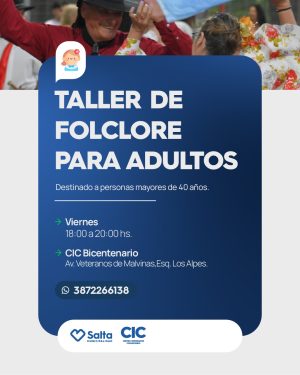 Taller de Folclore para adultos en CIC Bicentenario