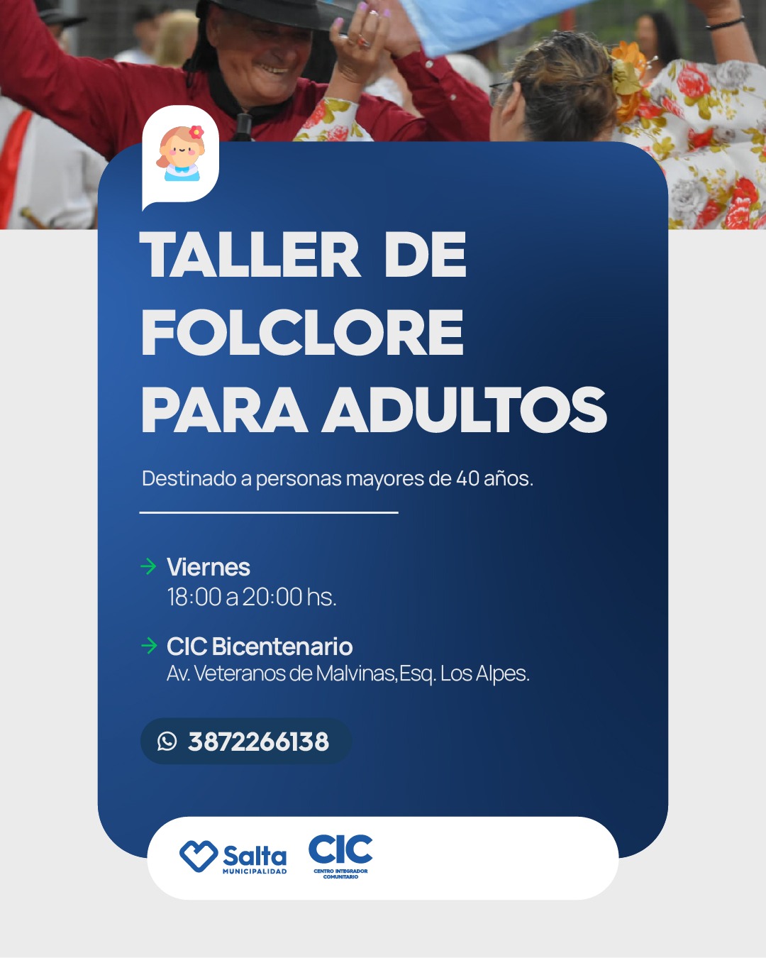 Taller de Folclore para adultos en CIC Bicentenario