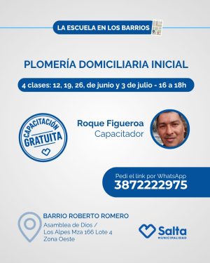 Plomería domiciliaria inicial - 12/06/2026