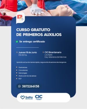 Cursos Gratuitos Primeros Auxilios en CIC Bicentenario