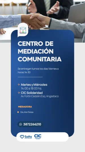 CENTRO DE MEDIACION COMUNITARIA. CIC SOLIDARIDAD