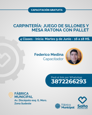 Carpintería: fabricación de juego de sillones y mesa ratona con pallet - 9/6/26