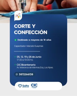 Corte y confeccion en CIC Bicentenario