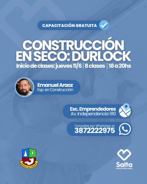 Construcción en seco: Durlock - 11/06/2026