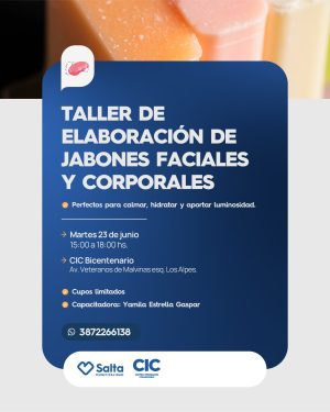 Taller de elaboración de jabones faciales y corporales