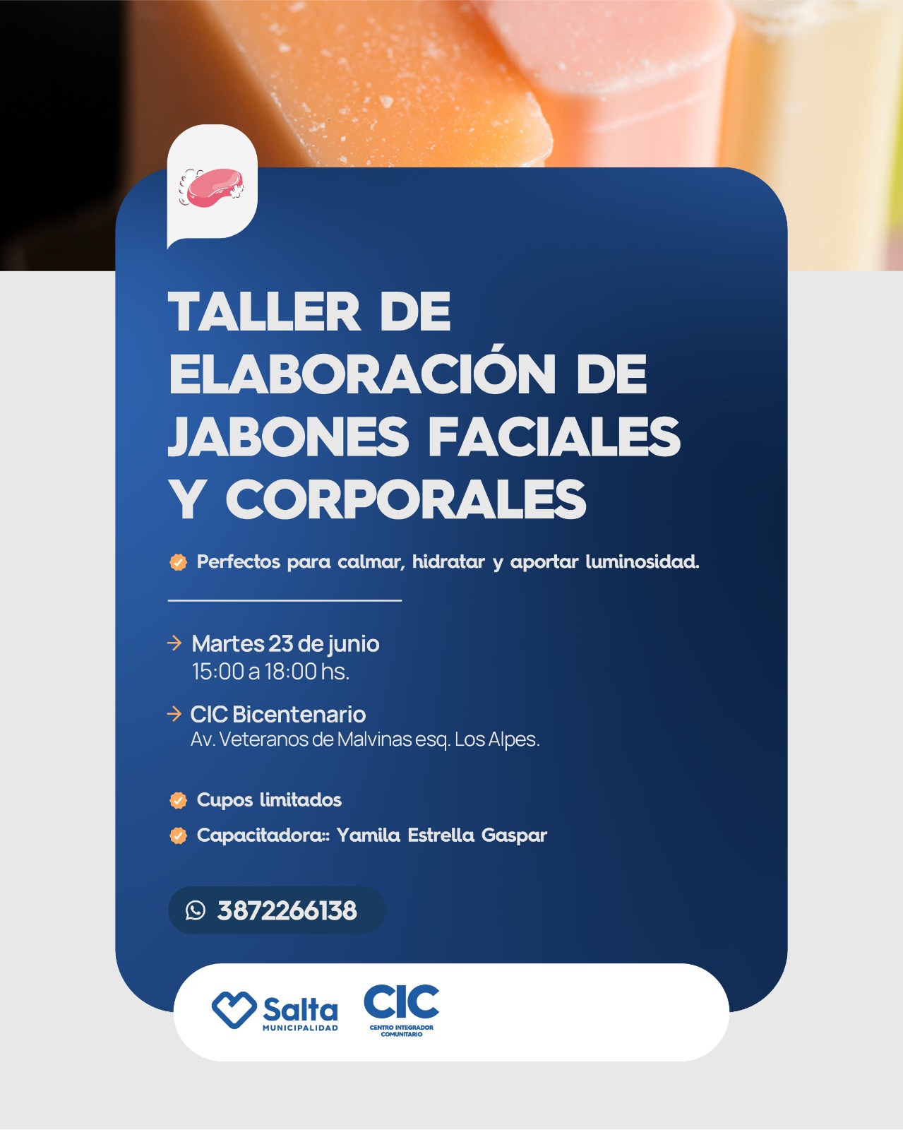 Taller de elaboración de jabones faciales y corporales