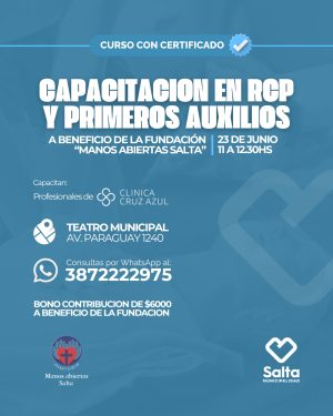 Capacitación en RCP y primeros auxilios - 23/06/2026