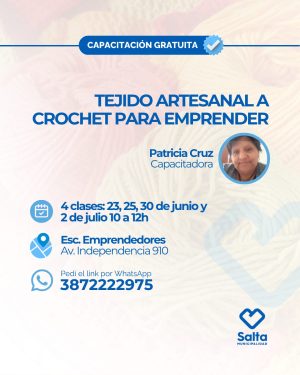 Tejido artesanal a crochet para emprender - 23/06/2026