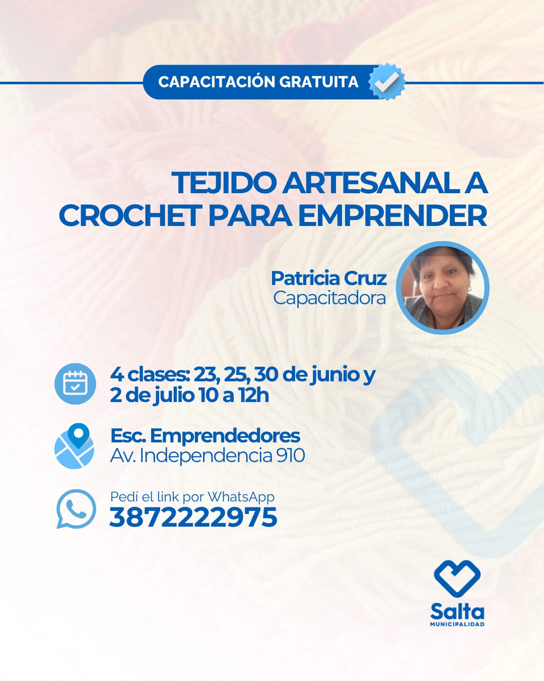 Tejido artesanal a crochet para emprender - 23/06/2026