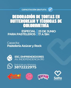 Decoración de tortas en buttercream y técnicas de colorimetría - 23/06/2026