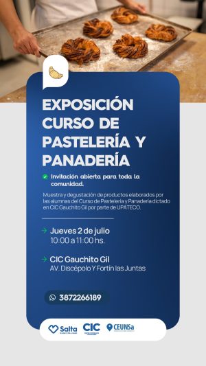 Exposición de Curso de Panadería y Pastelería - CIC Gauchito Gil