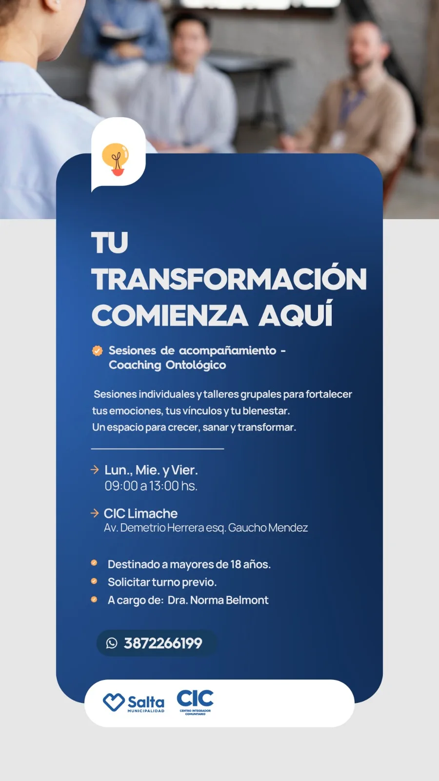 TU TRANSFORMACION COMIENZA AQUI - CIC LIMACHE