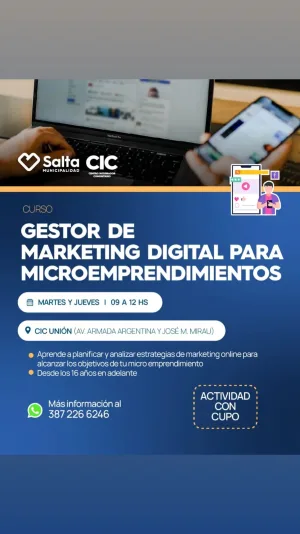 CURSO DE GESTIÓN DIGITAL DE MICROEMPRENDIMIENTOS: HERRAMIENTAS DE IA Y MARKETING - CIC UNIÓN
