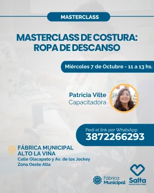Masterclass de Costura: Elaboración de Ropa de Descanso - 07/10/26