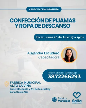 Confección de pijamas y ropa de descanso - 20/07/26