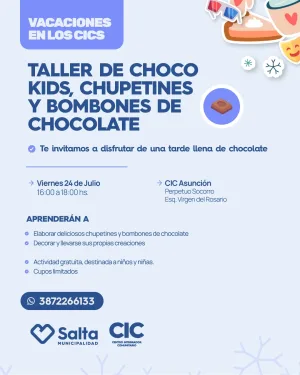 TALLER DE CHOCO-KID, CHUPETINES Y BOMBONES DE CHOCOLATE